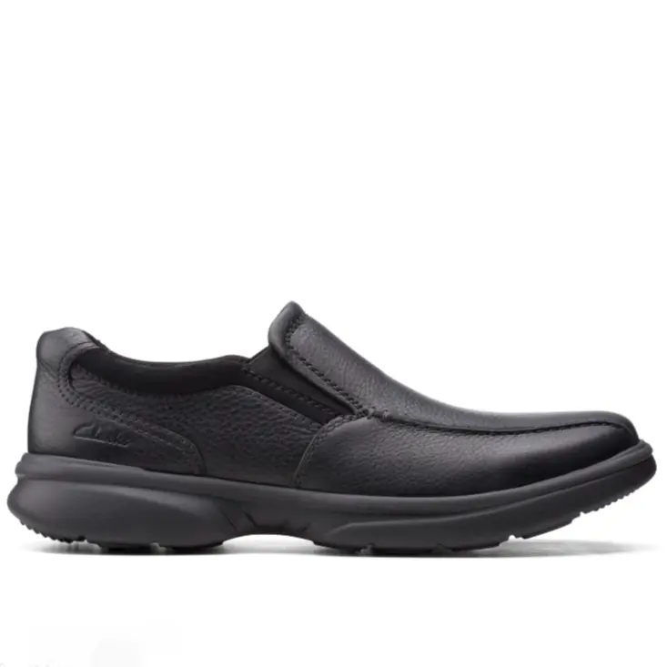 Clarks Bradley Step Black Tumbled Leather