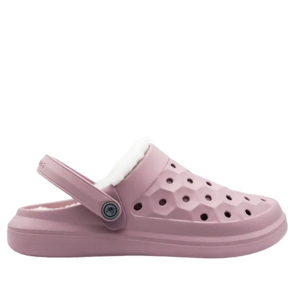 Joybees Women's Varsity Lined Clog Solid Misted Mauve/Natural