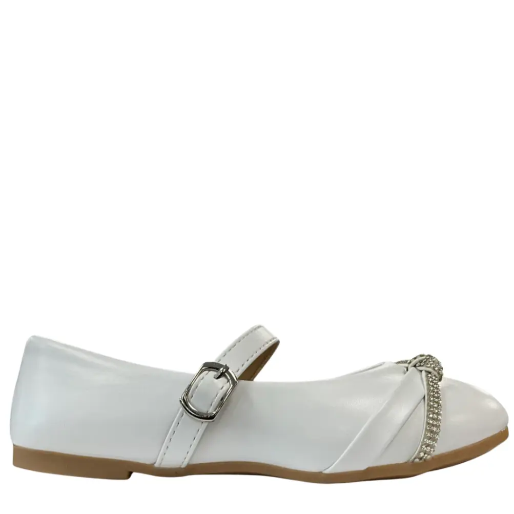 Kensie Girl 96215 White Ballerina Flats