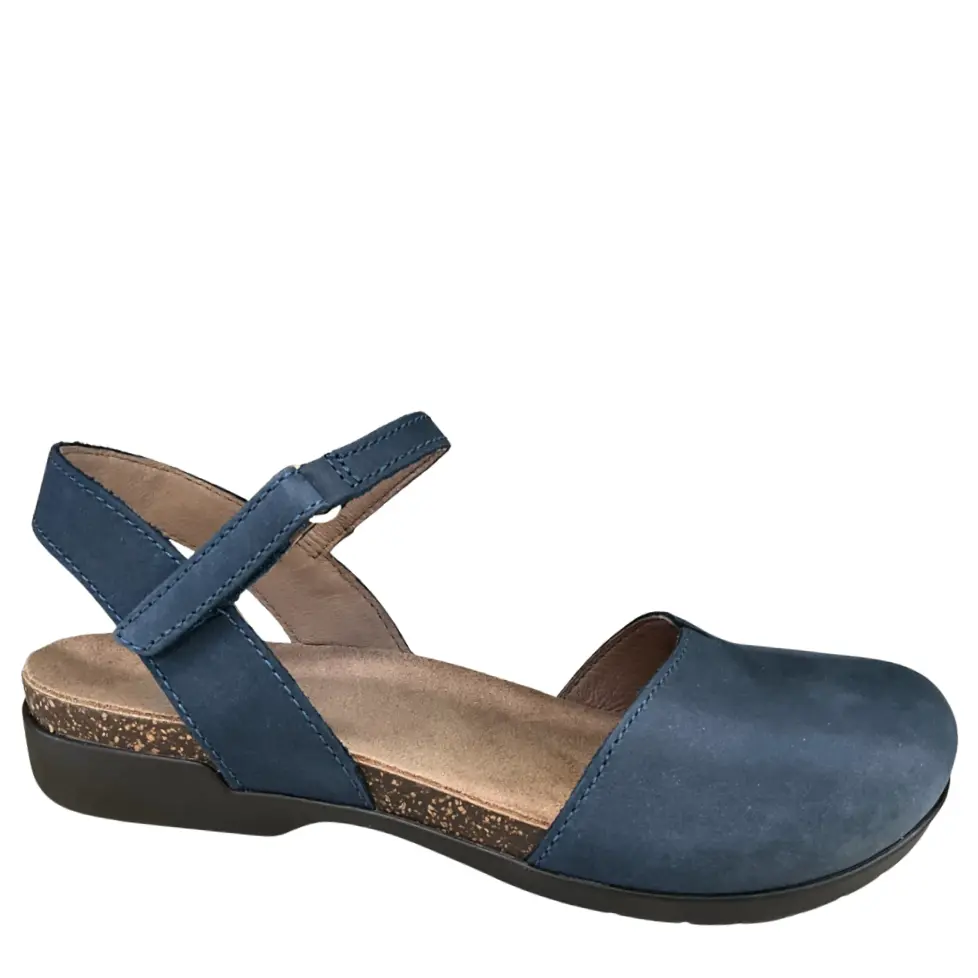Dansko Rowan Navy Milled Nubuck Women's Sandal Discontinued