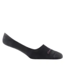 Darn Tough Women's Top Down Solid No Show Invisible Lightweight No Cushion Lifestyle Socks 6044 Black 