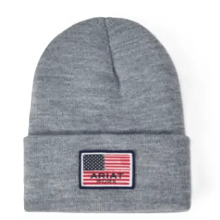 Ariat MNS Rebar American Flag Patch Beanie