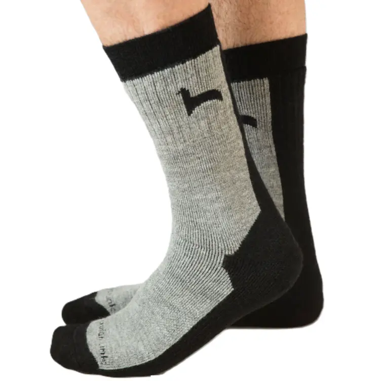 Peruvian Link Alpaca Hiker Socks Black