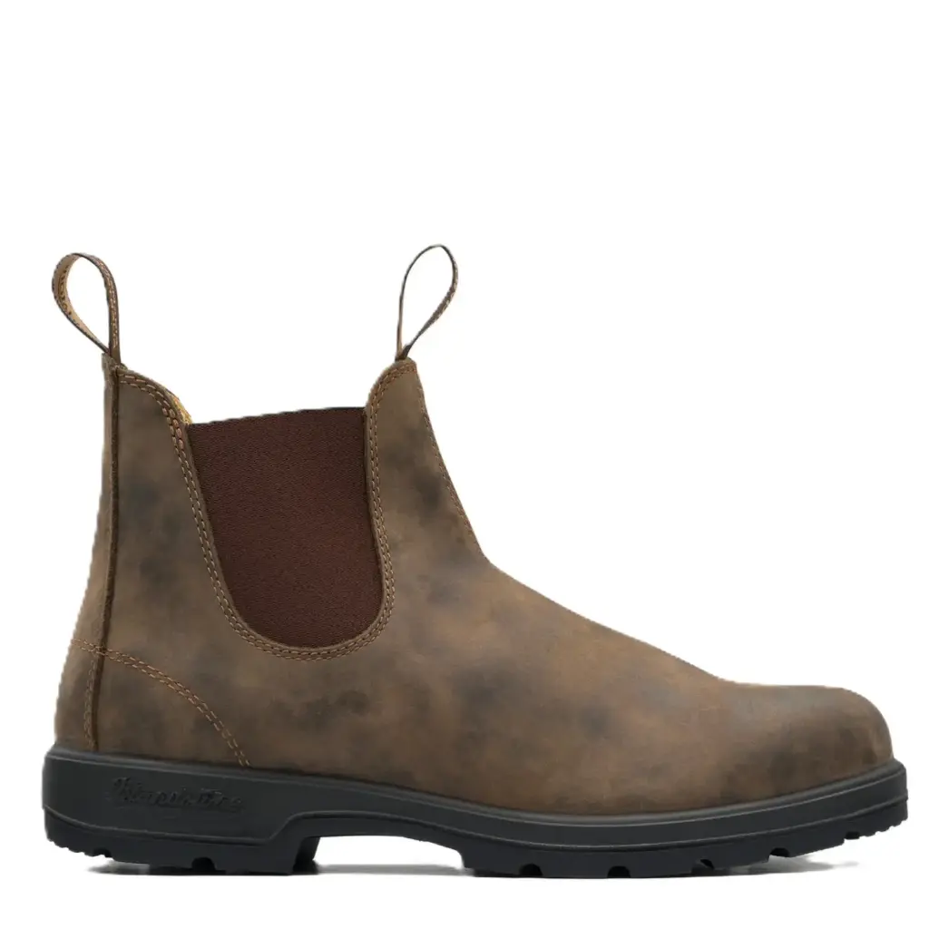 Blundstone 585 Elastic Sided Boot Lined Rustic Brown