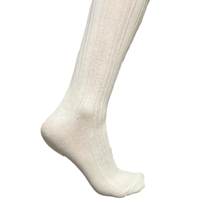 Weaver's Apparel Lizzie Ann Wide Rib Knee Hi Sock 5900 WHITE 