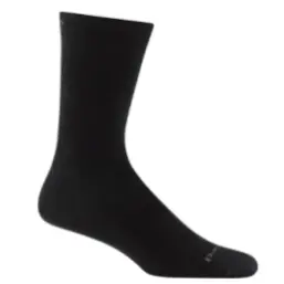 Darn Tough Men's Solid Crew Lightweight No Cushion Lifestyle Socks 6032 Solid Black