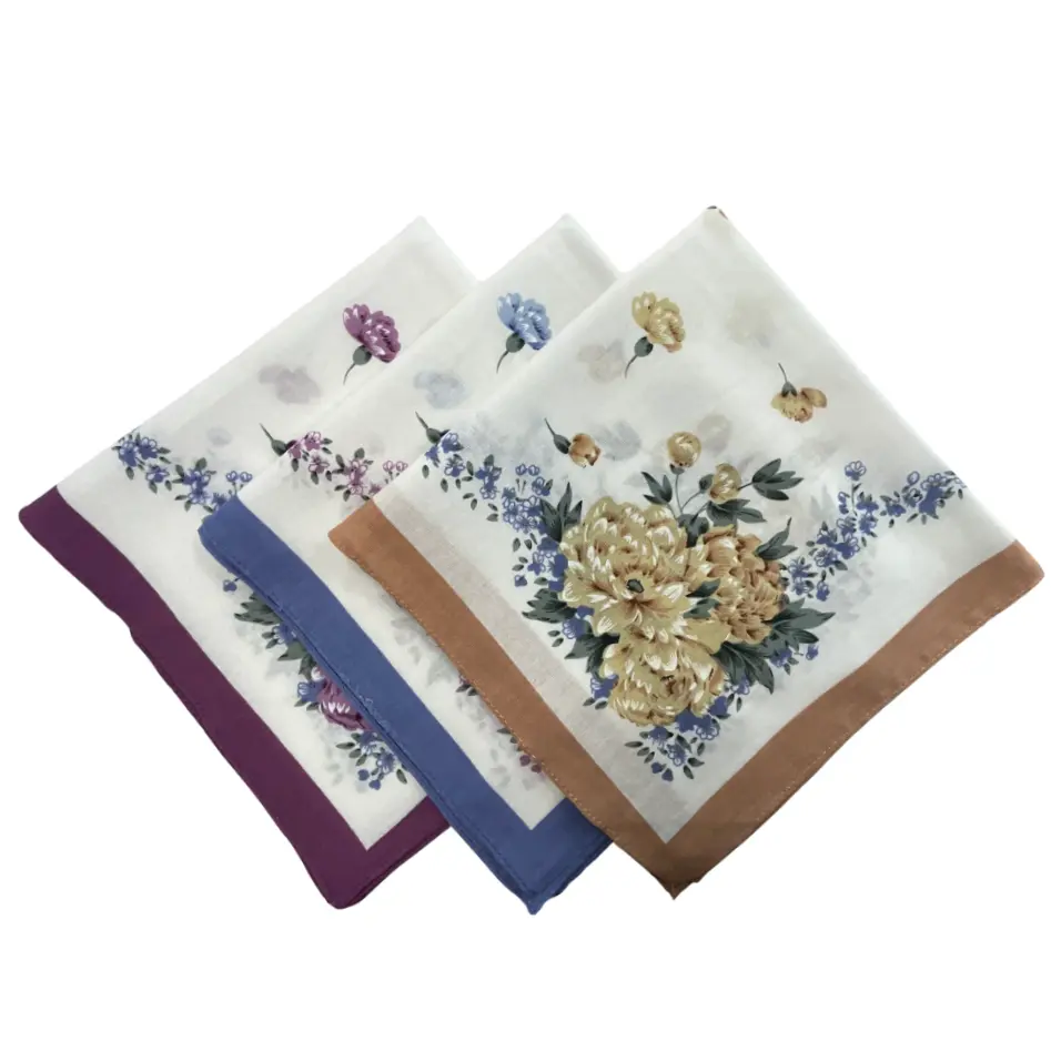 Weaver's Apparel Ladies' Large Corner Rose Hanky 1692