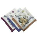 1692 Ladies Large Corner Rose Hanky