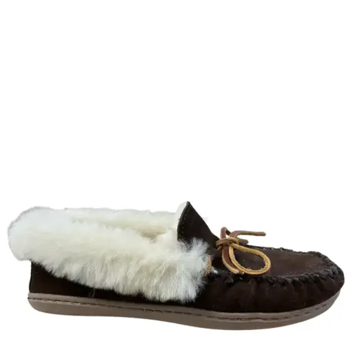 Minnetonka Moccasins Women's Alpine Sheepskin Slipper Chocolate 3379 