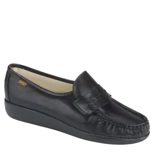 SAS Classic Black Women's Moccasin