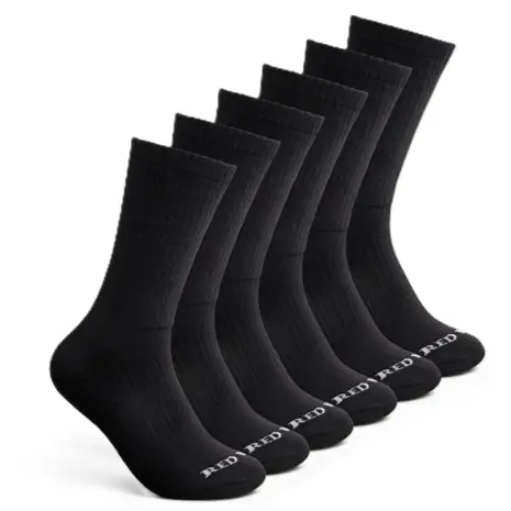 Red Wing Cotton Everyday Work Medium Weight Crew Sock - 6 Pack