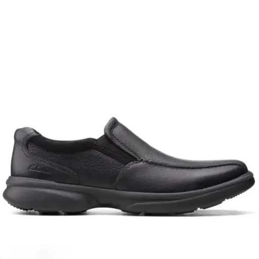 Clarks Bradley Step Black Tumbled Leather