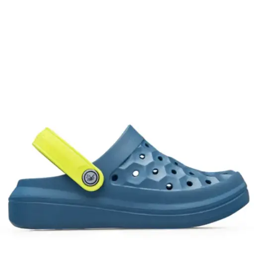 Joybees Kids Varsity Clog Solid Midnight Teal/Citrus