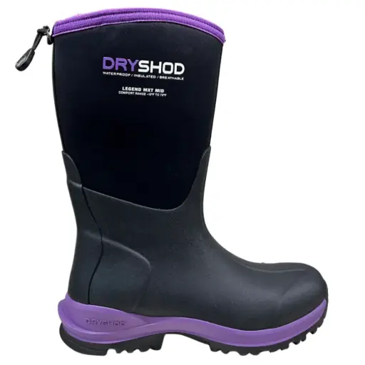 Dryshod Women's Legend MXT Mid Black/Purple