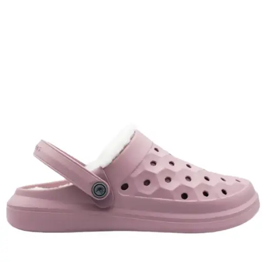 Joybees Women's Varsity Lined Clog Solid Misted Mauve/Natural