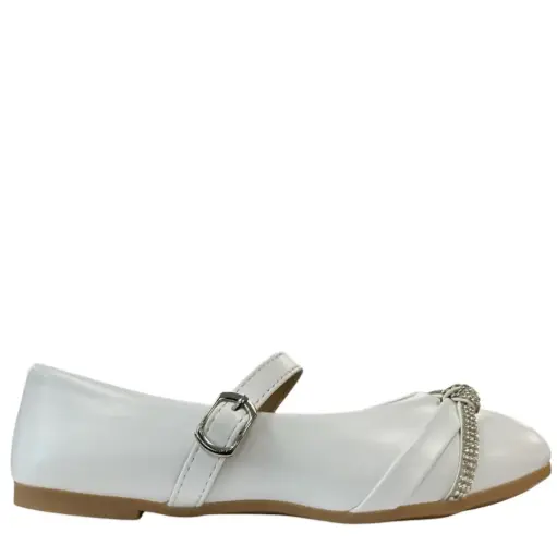 Kensie Girl 96215 White Ballerina Flats