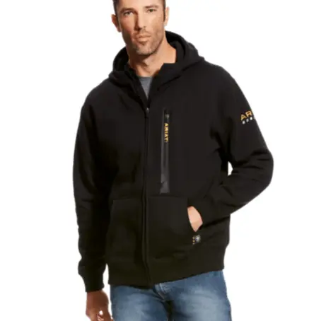 Ariat MNS Rebar Workman Full Zip Hoodie BLACK 10023937