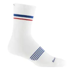 Darn Tough Men's Element Micro Crew Lightweight Cushion Running Socks 1118 White