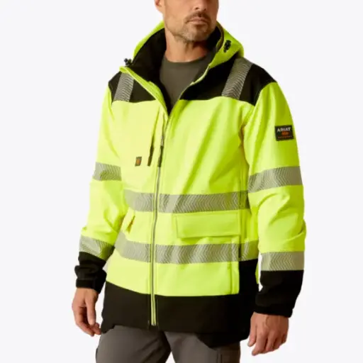 Ariat MNS Rebar Hi-Vis Softshell Jacket HI-VIS YELLOW 10046407