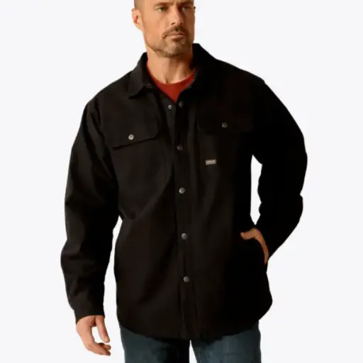 Ariat MNS Rebar Canvas Shirt Jacket BLACK 10052122