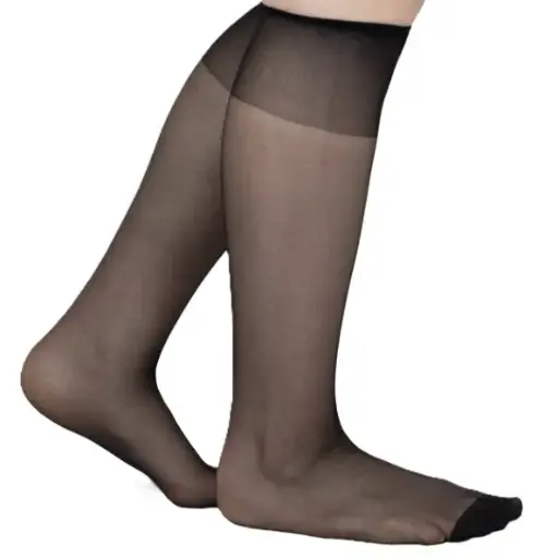 [LA3000-black] Lori Ann Sheer Mystique Knee-Hi Black 