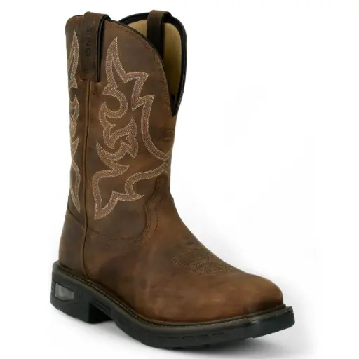 Justin Men’s Rigman Brown Cowhide (Waterproof Square Comp. Toe) 4019